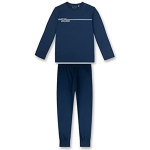 Sanetta 245397 pyjama, lang, donkerblauw, 164 cm, jongens, Donkere jeans blauw