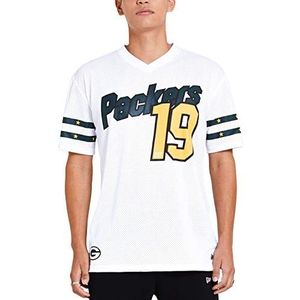 New Era Green Bay Packers T-shirt / Tee NFL Stripe Sleeve Oversized Tee, Wit.