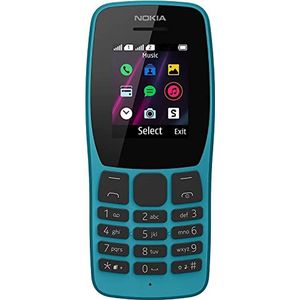 Nokia 110 Dual SIM mobiele telefoon, 1,77 inch kleurenscherm, camera, blauw (Italiaanse versie)