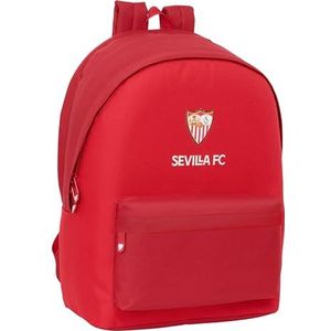Safta Sevilla FC 15,6 inch laptoprugzak en USB, ideaal voor jongeren van verschillende leeftijden, gerecyclede stof, comfortabel en veelzijdig, kwaliteit en sterkte, 31 x 18 x 44 cm, rood, M