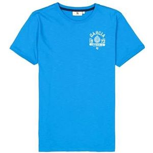 Garcia T-shirt met korte mouwen voor heren, Turkoois Blauw