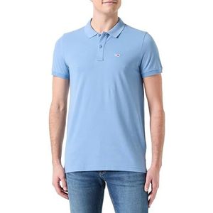 Tommy Jeans Tjm Dm0dm18312 Poloshirt met fijne pijpen S/S heren, Blauw (Colorado Blue)