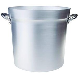 Pentole Agnelli Lijn tomatensaus aluminium noordelijke pot met twee aluminium handgrepen, zilver, 46 cm