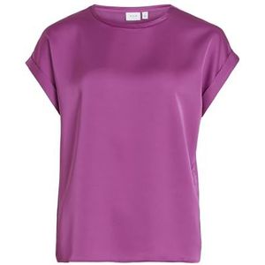 Vila Viellette S/S satijnen T-shirt voor dames, Cattleya Orchidee