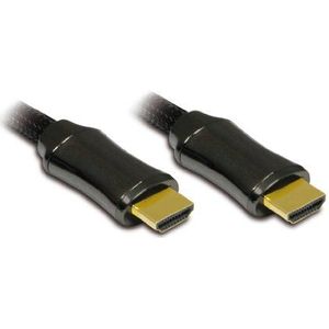Metronic 419303 HDMI-kabel, 4 K, drievoudig afgeschermd en gevlochten jas, recht, 1,5 m