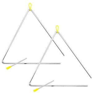 TIGER Tri28-2-MT Samba Triangle Instruments 30,5 cm – robuuste stalen driehoeken met metalen sluitingen, ideaal voor school, groep of thuis, 2 stuks