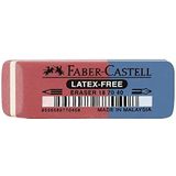 Faber-Castell 187040 Natuurlijke Rubberen Gum, Rood/Blauw, 1 Stuk