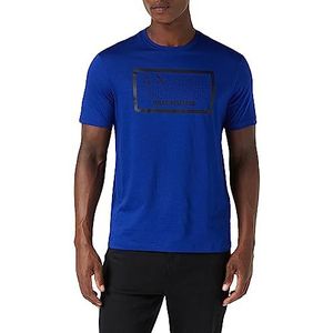 Armani Exchange Regular Fit Box Logo Pima Cotton Tee T-shirt voor heren, Nieuw Ultra Marine