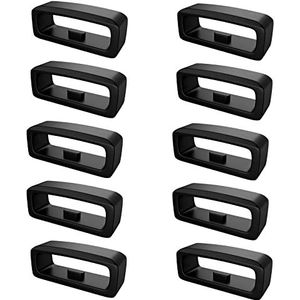 8 stuks Garmin horlogebandjes, bandlussen, 22 mm, zwart, gesp, voor horlogeband, siliconen ringsluiting, compatibel met Garmin Fenix5, Garmin Forerunner 945, 935, 235, 735XT