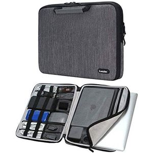 iCozzier 11-11,6 inch laptophoes met handgrepen, multifunctionele opbergtas voor laptop/ultrabook/netbook/MacBook - grijs