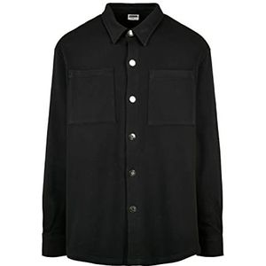Urban Classics Organic Terry overhemd voor heren, zwart.