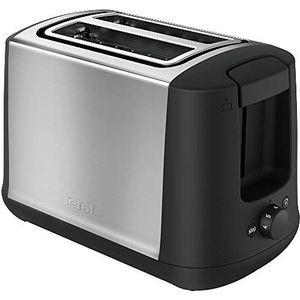 Tefal TT340830 broodrooster 2 sneetjes Zwart - Roestvrij staal - Broodrooster - Grijs - Zwart