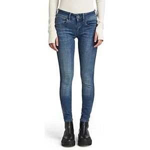 G-STAR RAW Lynn Mid Waist Super Skinny Jeans voor dames, blauw (Faded Blue 9136-a889), 27W / 30L