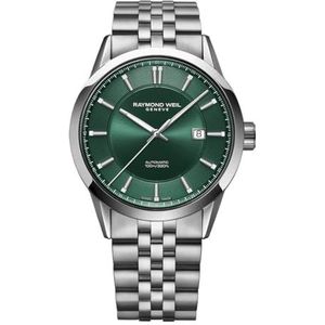 Horloge - Groen - Zilver - Roestvrijstaal - Waterdicht 10 Bar
