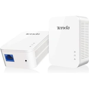 Tenda PH3 1000Mbps Powerline Kit homePlug AV2-adapter met plug-and-play gigabit-poorten stopcontact, 2 stuks voor videogames, IPTV