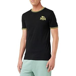 Lonsdale Ducansby T-shirt voor heren, zwart/geel, maat 3XL, Zwart/Geel