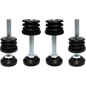cyclingcolors 4 x inkomend eindstuk, rond, met stelschroef, voet, meubels, stoel, rek, tafel, 38 mm