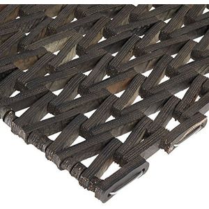 Durable Corporation-108H2436 Durite Outdoor tapijt van gerecycled visgraatpatroon, 61 x 91,4 cm, zwart