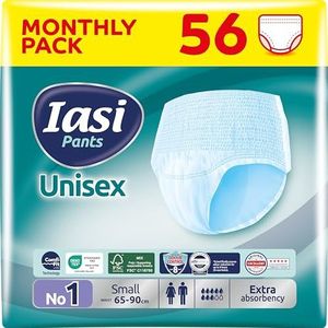 IASI Pants UNISEX haute protection, 56 culottes pour incontinence, absorption EXTRA, taille S, 56 unités