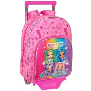 Safta Rainbow High Shine - Kinderrugzak met trolley 705, ideaal voor kinderen van verschillende leeftijden, comfortabel en veelzijdig, kwaliteit en stevigheid, 28 x 10 x 34 cm, meerkleurig, M