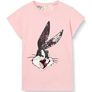 Koton Bugs Bunny T-shirt met korte mouwen, katoen, meisjes, roze (Bt4)