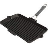 Staub - Grillpan met handvat - Gietijzer - 34 x 21cm - Zwart