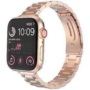 MoKo Horlogebandje compatibel met Apple Watch 38 mm 40 mm 41 mm iWatch Series SE 2 SE 8 7 6 5 4 3 2 1 - Smalle en elegante roestvrij stalen polsband - Metalen reserveband