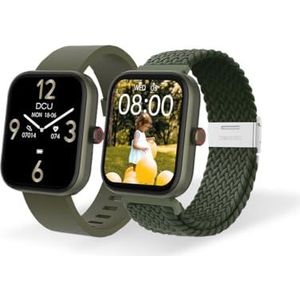 DCU TECNOLOGIC - Smartwatch Los Angeles - Montre intelligente - Comprend 2 sangles : silicone et nylon - Écran tactile TFT 1,8'' - 22 modes de sport