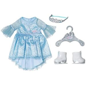 BABY born 836095 ijsprinkle jurk met klikschoenen en tiare voor 43 cm poppen