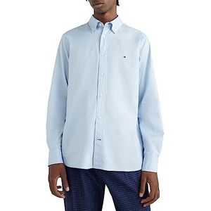 Tommy Hilfiger Core Flex Rf Popeline Overhemd Casual Overhemden Heren, Calm Blue