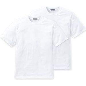 Schiesser Set van 2 Amerikaanse T-shirts voor heren, ronde hals, Wit