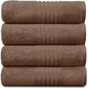 GC GAVENO CAVAILIA 4 handdoeken voor de badkamer, wasbaar en sneldrogend, handdoeken van 100% Egyptisch katoen, sporthanddoek, naturel