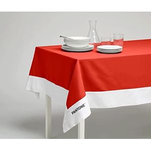 Pantone™ Tafelkleed, rechthoekig, 8-zits, 140 x 240 cm, 100% katoen, 220 g, rood