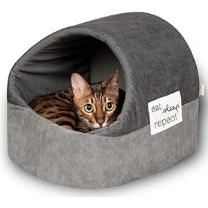 KaraLuna Knuffelig en warm kattenhok - ook geschikt voor grote katten - binnenbed - hondenhok - kattenbed - knuffelige grot om te slapen, bed en iglokat