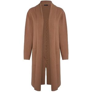 APART Fashion Poncho en tricot pour femme, Caramel, L