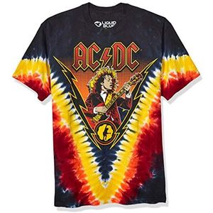 Mens AC/DC Angus Lightning Tie-Dye T-Shirt Medium