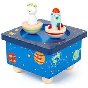 Small Foot 11449 Space-box, van hout, met magnetische functie en muziek, speelgoed, meerkleurig