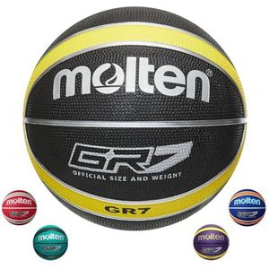 Molten BGR basketbal, kleurrijk, zwart/geel, maat 7