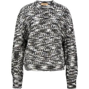 JACK & JONES Jxsimone Space Dye Crew Neck Knit Sn Damestrui, Zwart/strepen: 3 kleuren meerdere ruimtes