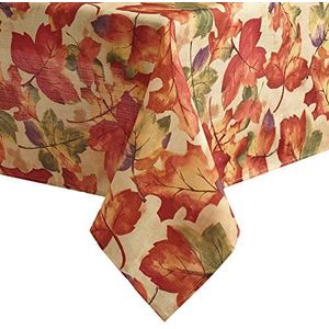 Elrene Home Fashions Tafelkleed van stof, bedrukt, voor herfst, oogstfeest, 132,1 x 177,8 cm, meerkleurig