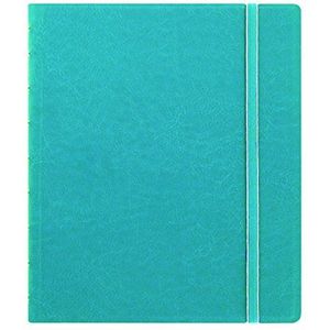 FILOFAX Klassiek navulbaar notitieboek, 23,5 x 18,4 cm, aqua, elegante omslag in lederlook met beweegbare pagina's, elastische sluiting, indexen, zak en bladwijzer (B115906U)