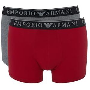 EMPORIO Armani Man Endurance Set van 2 boxershorts Grijs Maat M, Mel Grey/Scooter, M, Mel Grey/Scooter