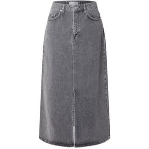 SELECTED FEMME SLFKRISTA-Gerda HW L Jupe Gris Max Noos, Gris clair denim, 44