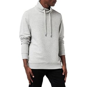 TOM TAILOR Heren sjaalkraag sweatshirt, 30193, Regular Grey, S, 30193, normaal grijs