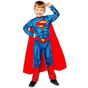 amscan 9910129 Superman kostuum duurzaam voor kinderen van 3 tot 4 jaar, bedrukt, leeftijd 3-4, blauw