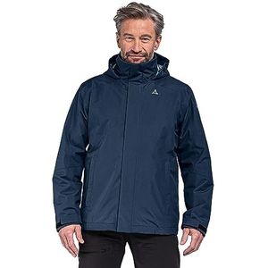 Schöffel Partinello M 3-in-1 winterjas M winddicht en waterdicht met fleece apart te gebruiken, comfortabele regenjas met verstelbare capuchon