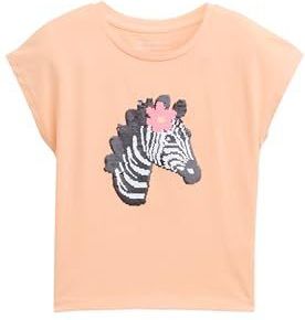 TOM TAILOR T-shirt pour fille, 37758 - Peach Bloom, 104-110