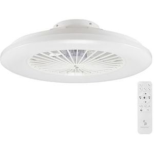 BEPER P206VEN640 Plafondventilator met ledverlichting, 40 W, 3 selecteerbare snelheden, programmeerbare timer, ventilator met afstandsbediening, wit