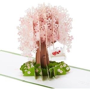 Hallmark 3D pop-up kaart voor Valentijnsdag, One and Only Love Cherry Blossoms, groen/wit, 25565672