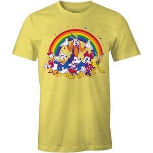 Disney Medmickts147 T-shirt voor heren (1 stuk), Geel.